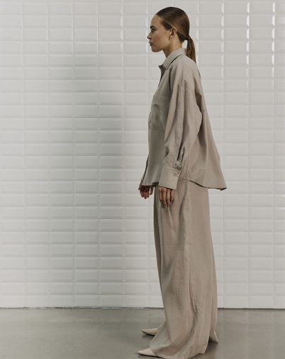 With Black - WBLMarleen Oversize Skjorte - Grey Sand